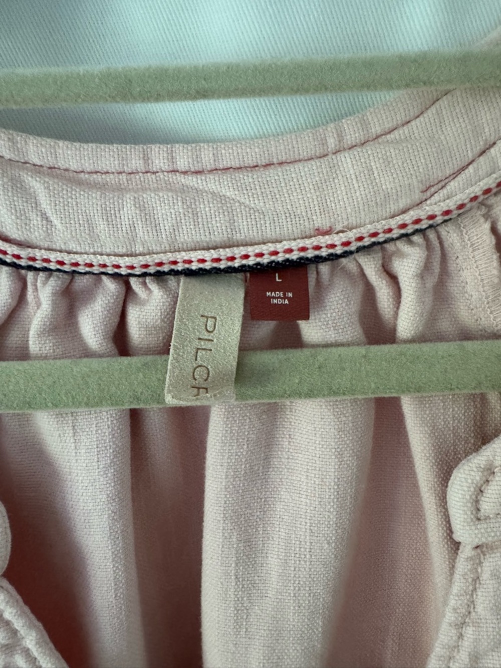 Pilcro Blush Pink Mini Dress with Button Front - Picture 3 of 4